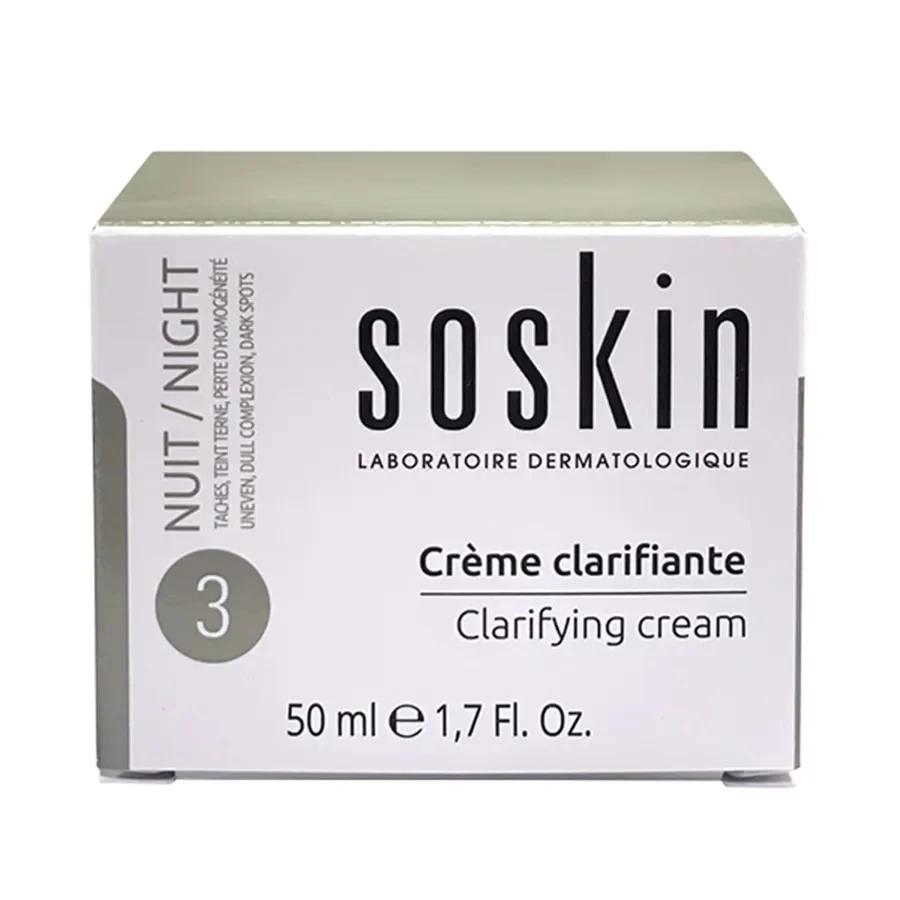 Kem Dưỡng Trắng Da Ngăn Ngừa Thâm Nám Chuyên Sâu Ban Đêm Soskin Clarifying Cream 50ml 4 Kem Dưỡng Trắng Da Ngăn Ngừa Thâm Nám Chuyên Sâu Ban Đêm Soskin Clarifying Cream 50ml