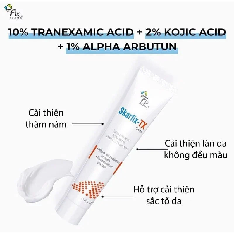 Kem Dưỡng Da Giúp Mờ Thâm Mụn, Nám, Tàn Nhang Fixderma Skarfix-TX Cream 15g