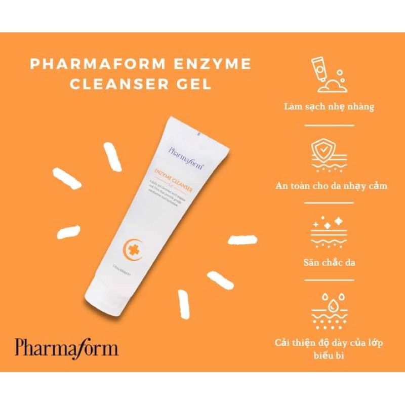 Sữa rửa mặt cho da dầu và da hỗn hợp Pharmaform Enzyme Cleanser Gel 150ml 4 Sữa rửa mặt cho da dầu và da hỗn hợp Pharmaform Enzyme Cleanser Gel 150ml