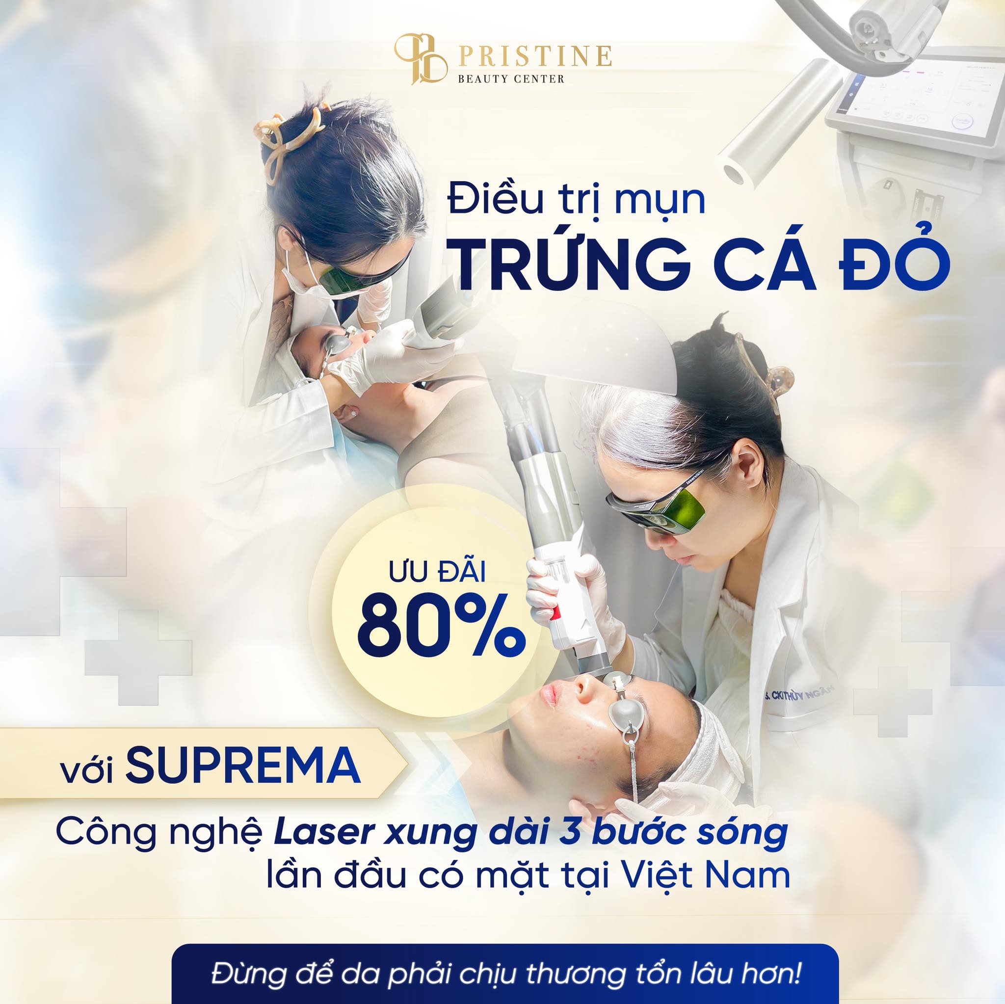 Laser Suprema – “Khắc tinh” của mụn viêm & sẹo đỏ 2 Laser suprema điều trị các loại mụn viêm