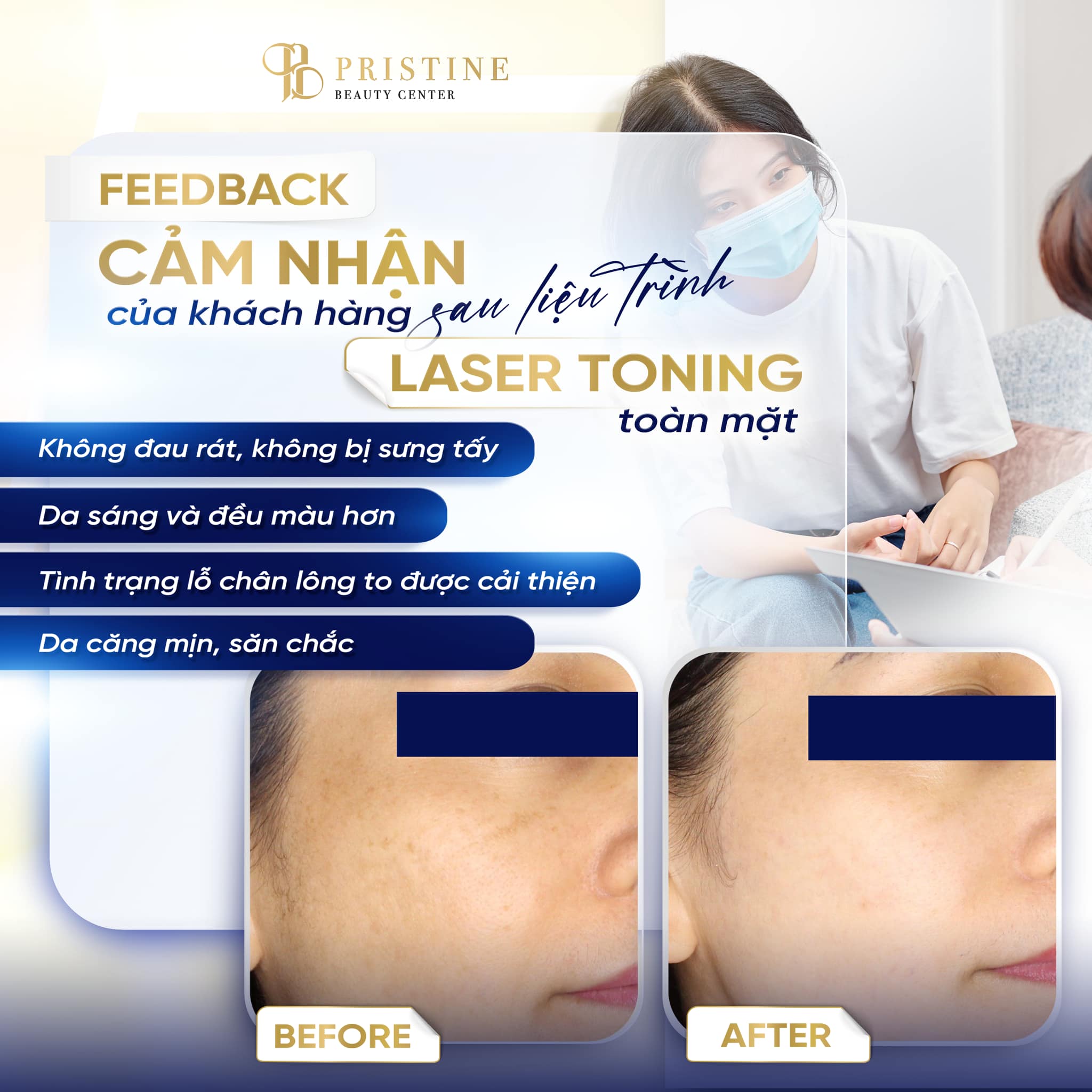 Cảm nhận của khách hàng sau liệu trình Laser Toning