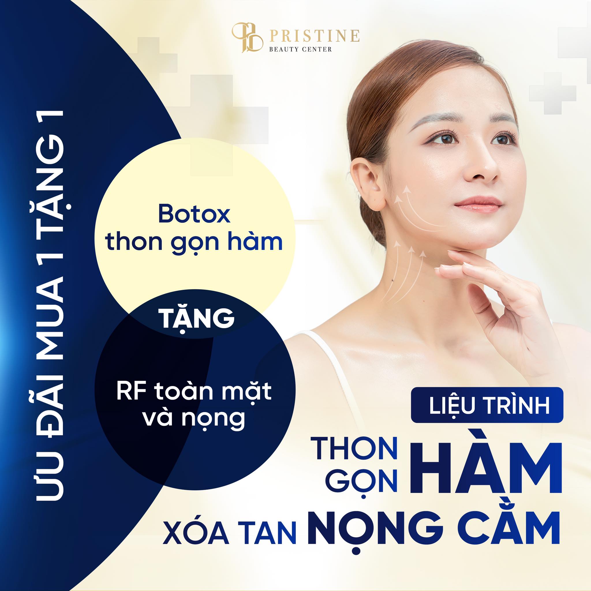 Liệu trình thon gọn hàm, xoá tan nọng cằm tại Pristine