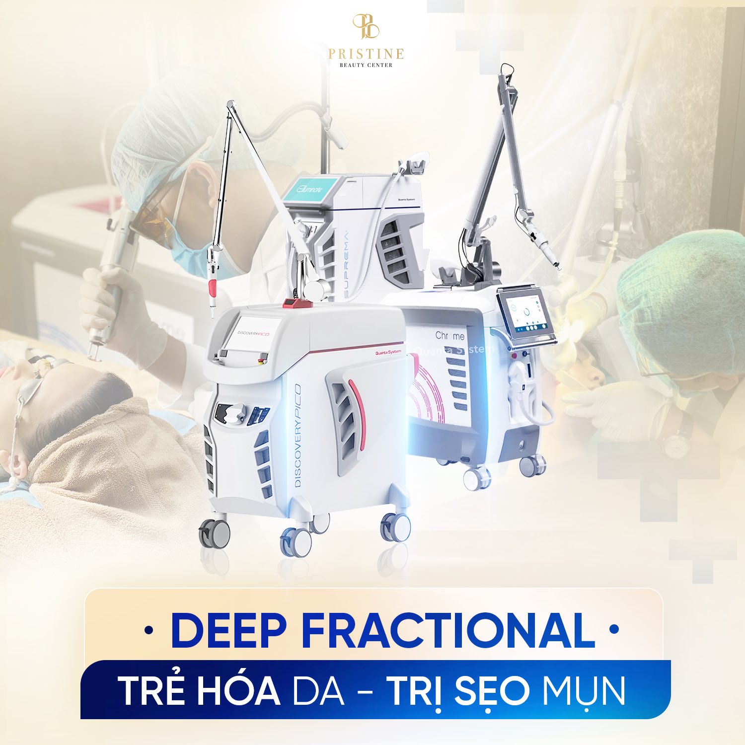Công nghệ điều trị sẹo mụn Deep Fractional tại Pristine Beauty Center