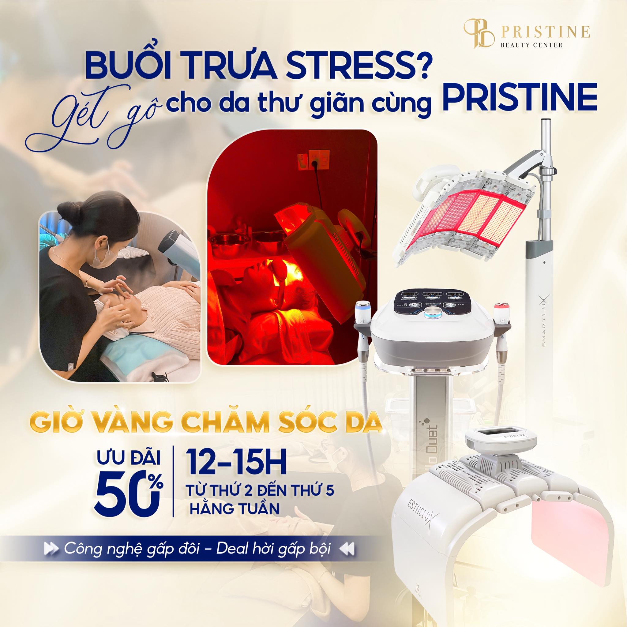 Chăm sóc da chuyên sâu Facegymese 2 Chăm sóc da chuyên sâu tại Pristine thường xuyên có chương trình ưu đãi