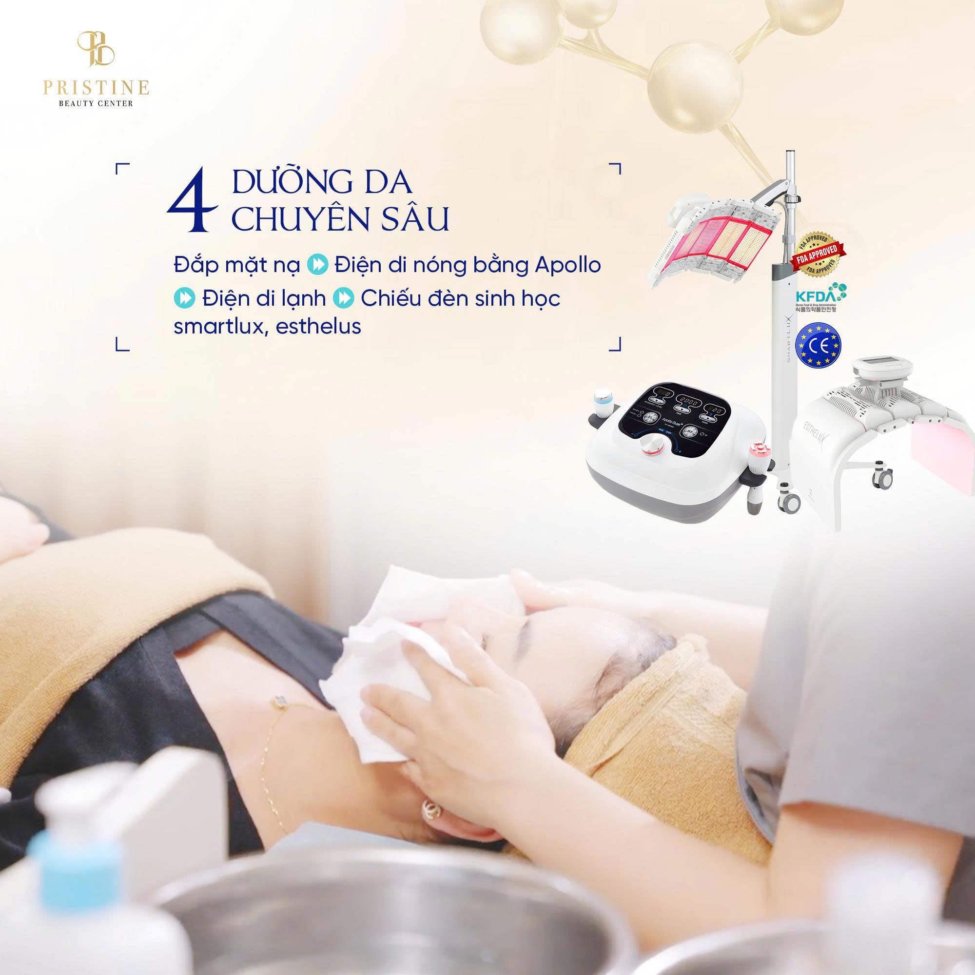 Chăm sóc da chuyên sâu Facegymese 4 Pristine chọn lọc các dòng sản phẩm chính hãng, ưu tiên sự dịu nhẹ để nuôi dưỡng từ bên trong