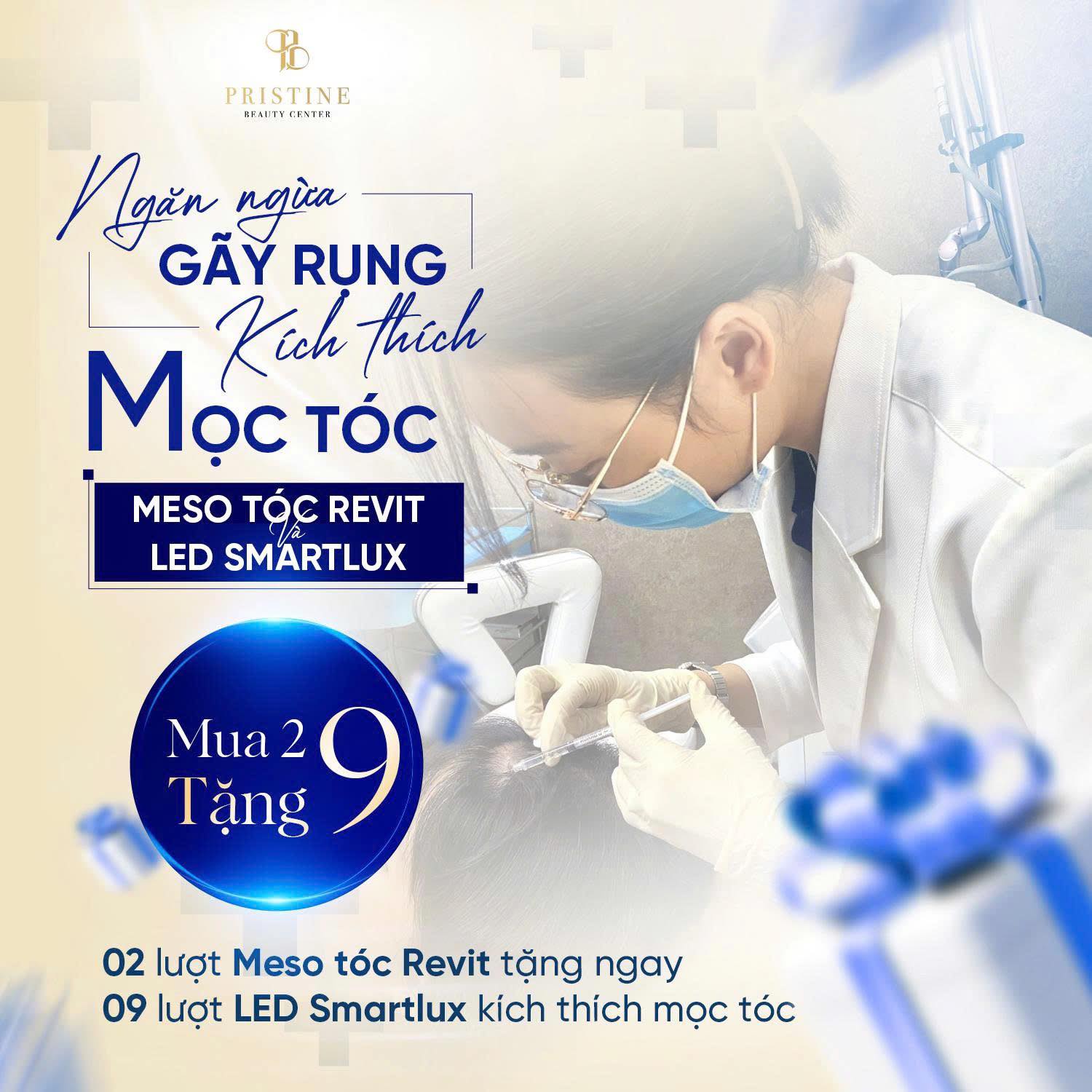 Meso mọc tóc 5 Trị liệu Mesotherapy kết hợp LED Smartlux