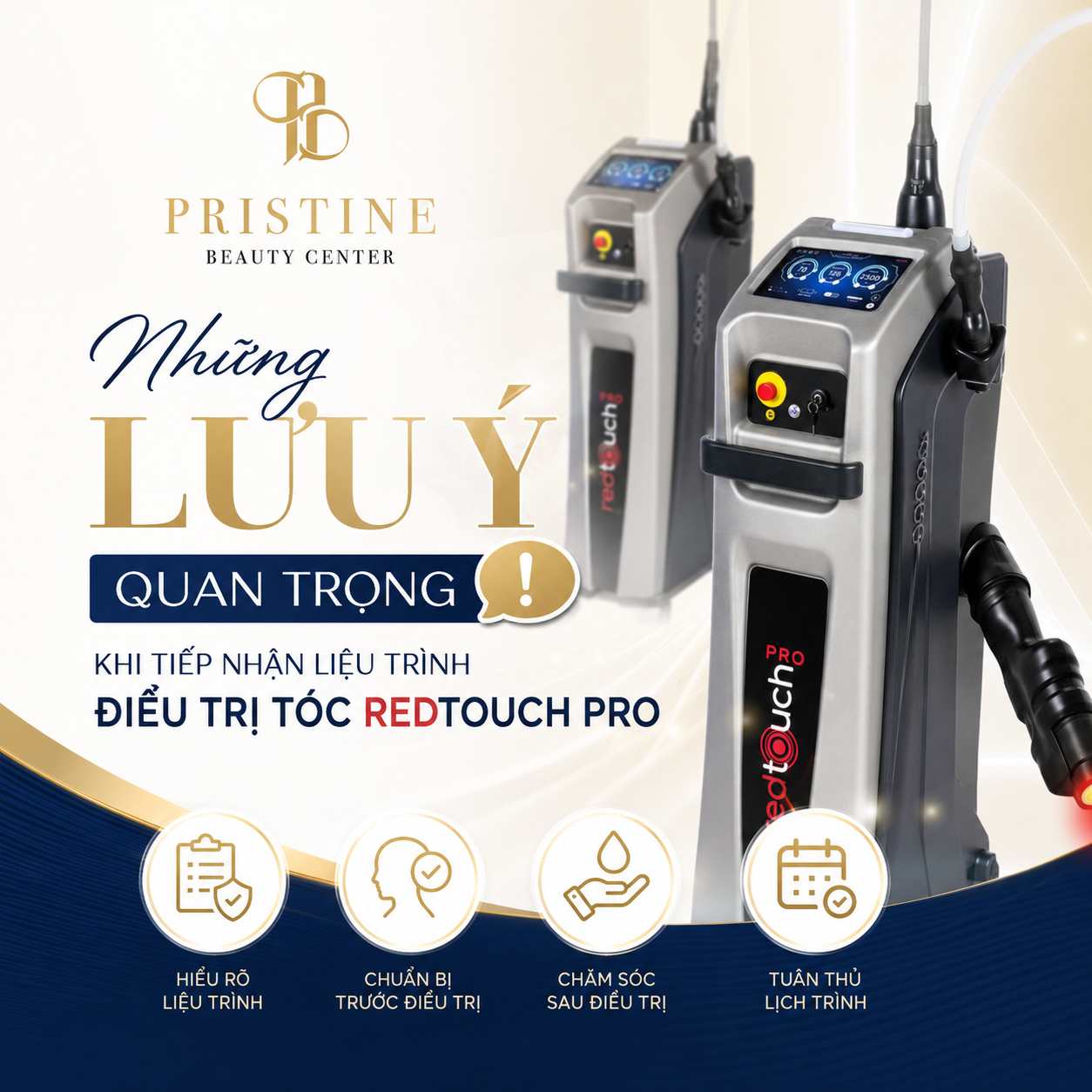 Các lưu ý khi thực hiện RedTouch trong điều trị tóc