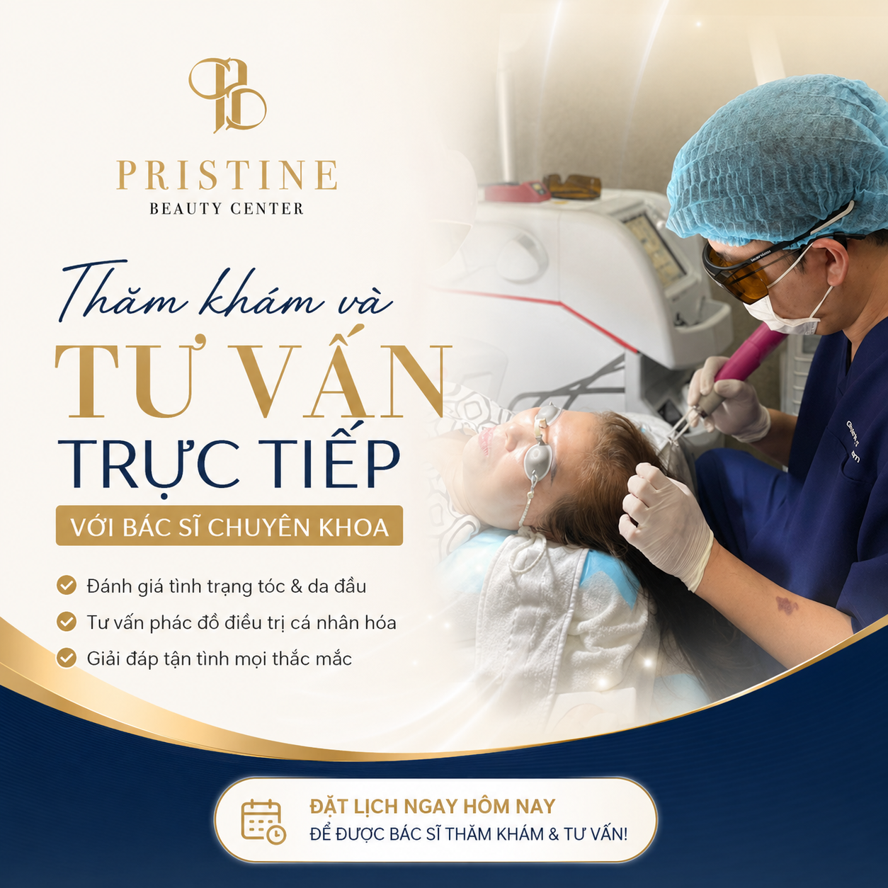 Bác sĩ CKII Lê Quốc Anh trực tiếp thăm khám