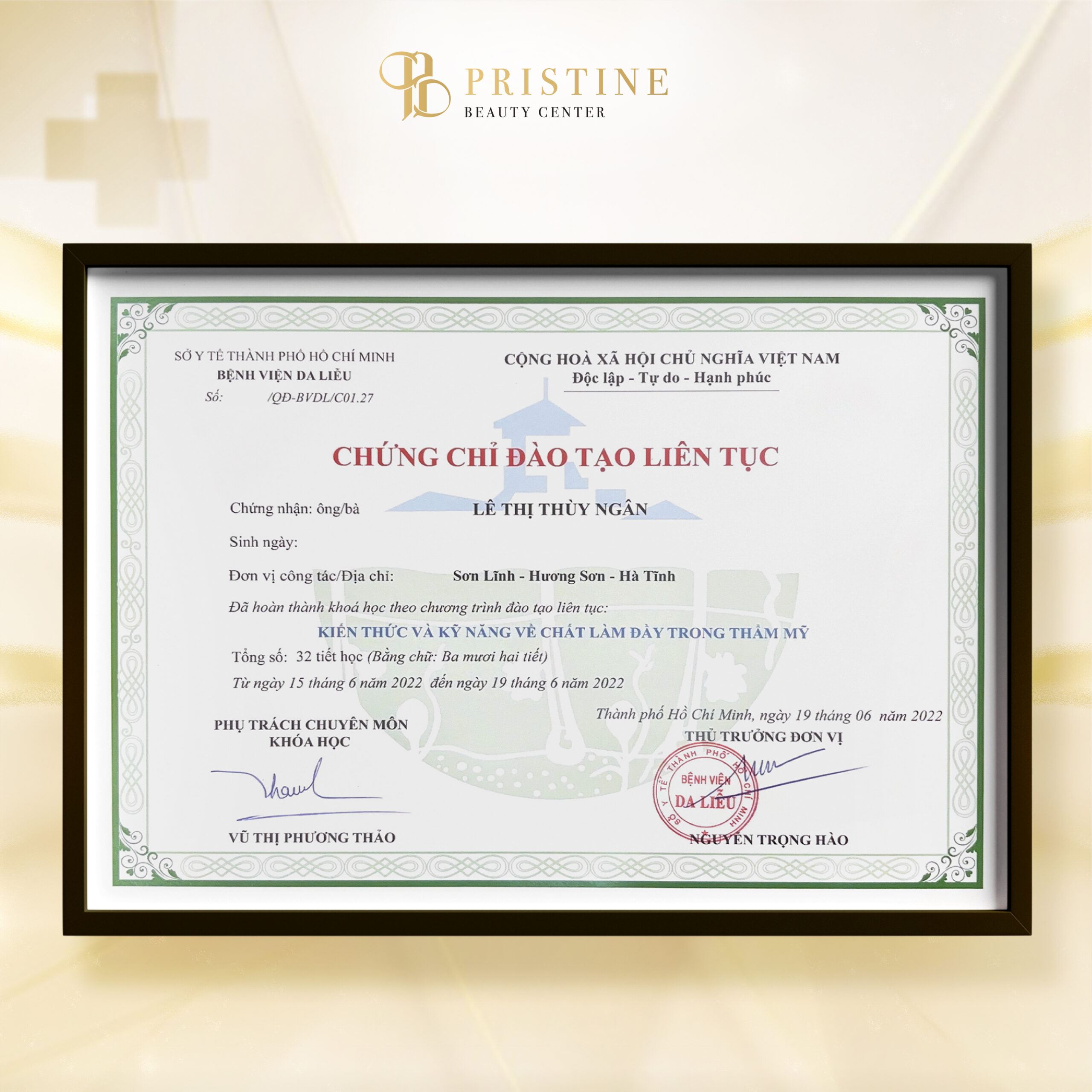 Giới thiệu về Bác sĩ tại Pristine