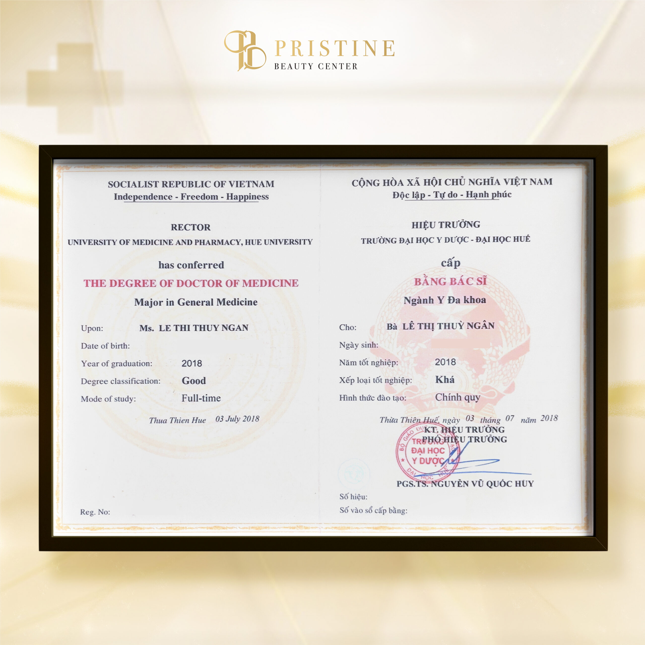 Giới thiệu về Bác sĩ tại Pristine