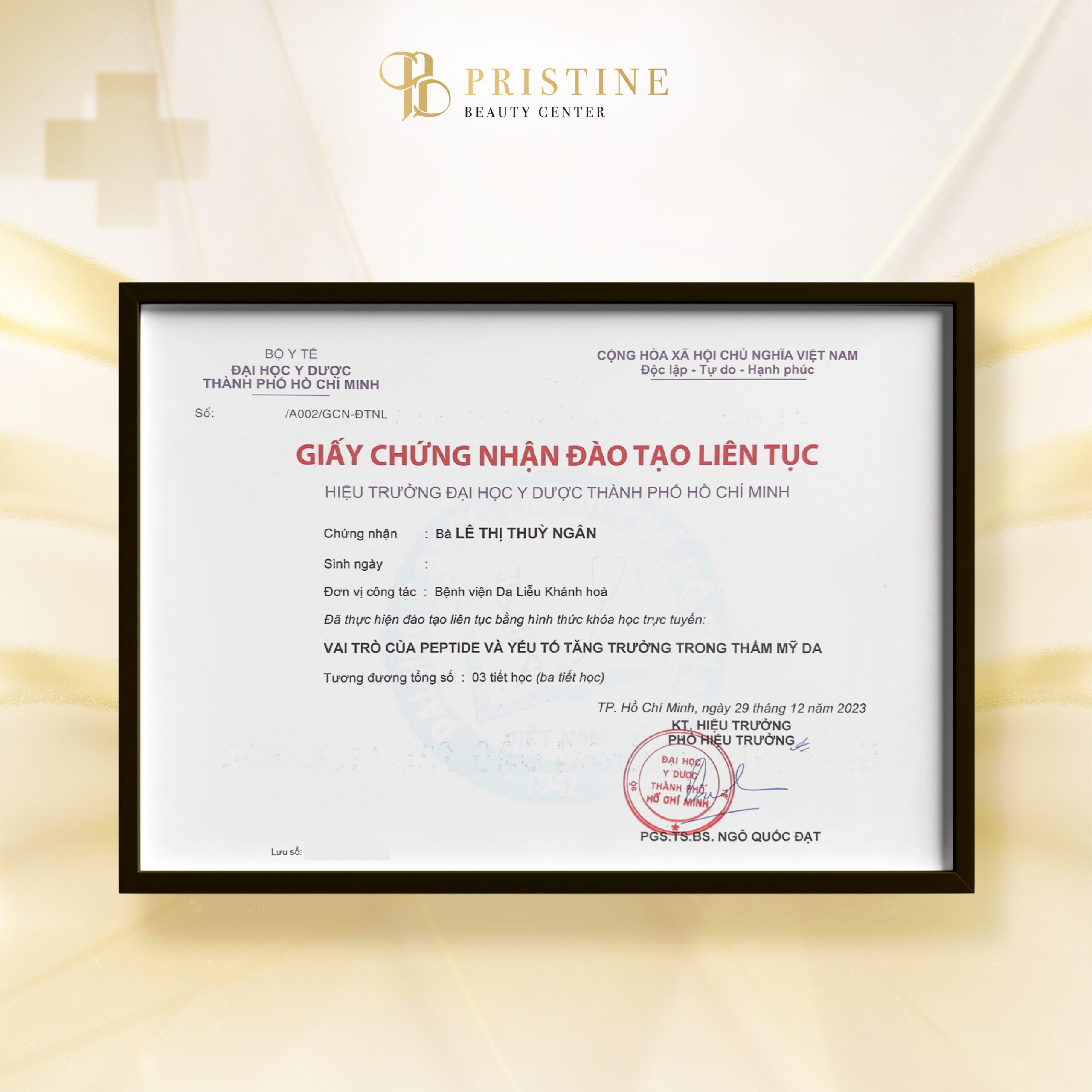 Giới thiệu về Bác sĩ tại Pristine