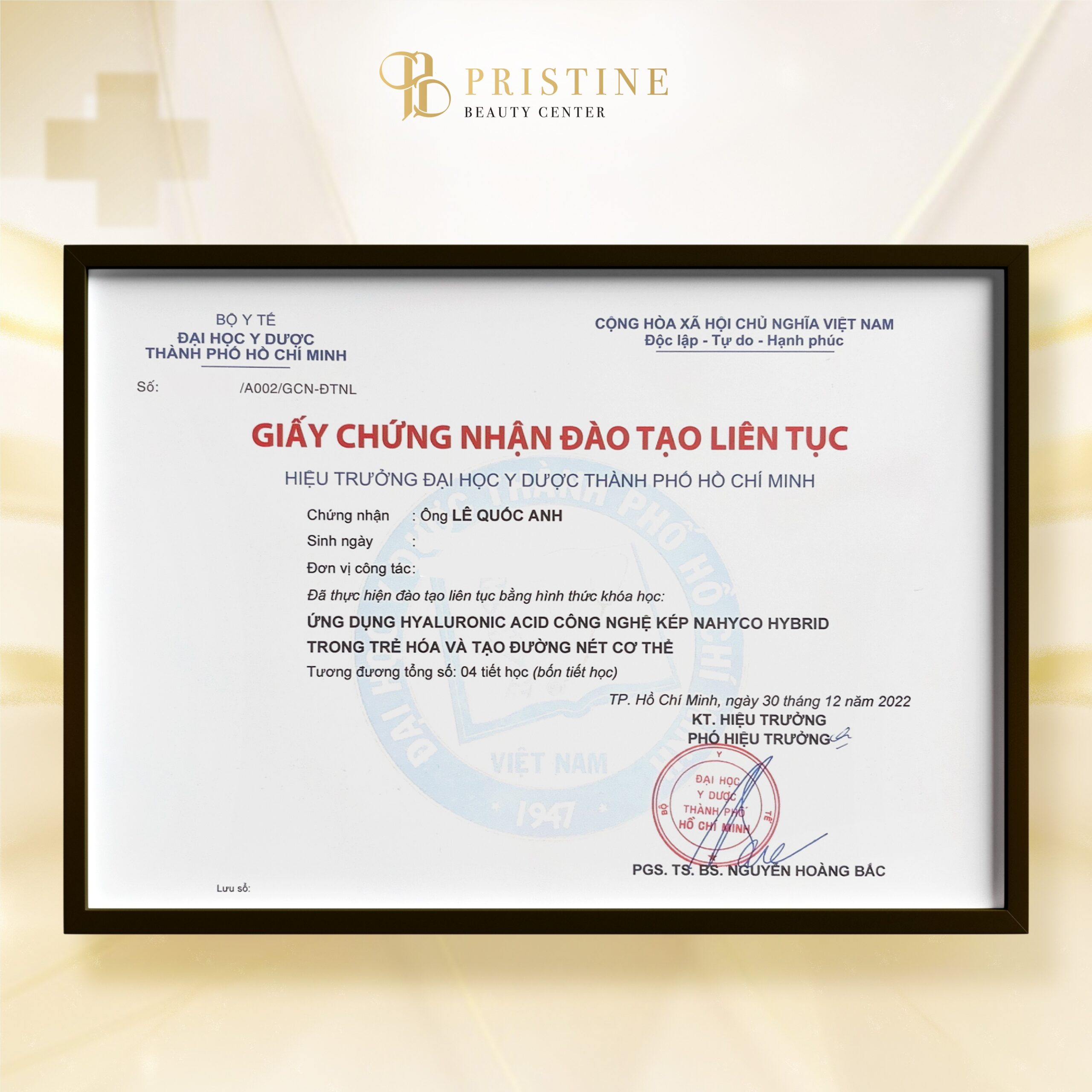 Giới thiệu về Bác sĩ tại Pristine