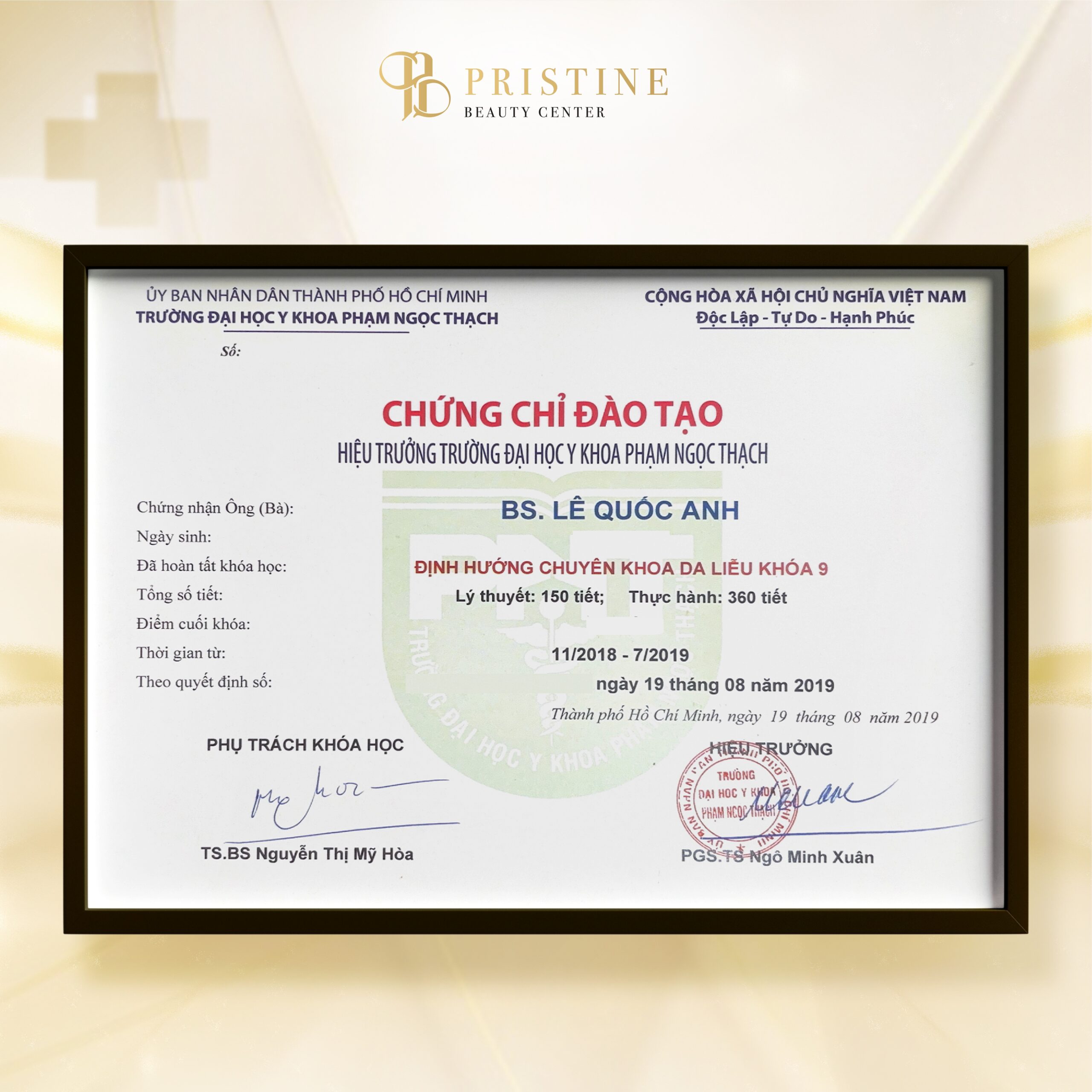 Giới thiệu về Bác sĩ tại Pristine