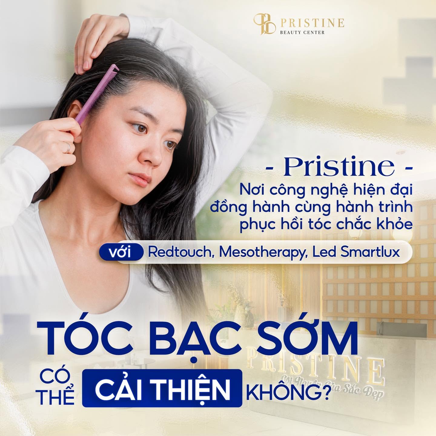 Giải pháp hiện đại cải thiện tình trạng tóc bạc sớm từ công nghệ Redtouch