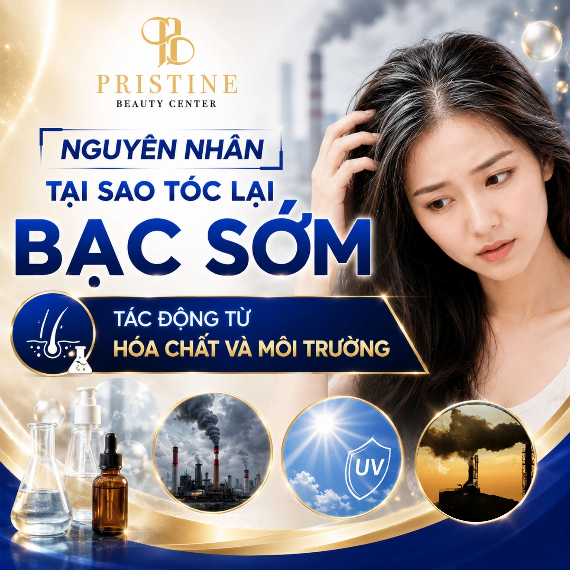 Yếu tố môi trường có thể khiến tóc bị bạc sớm