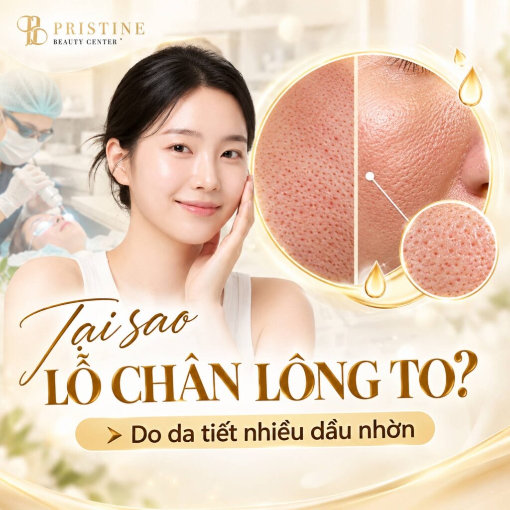 Lỗ chân lông to: Nguyên nhân và cách cải thiện hiệu quả 1 Da tiết nhiều dầu nhờn dẫn đến lỗ chân lông to