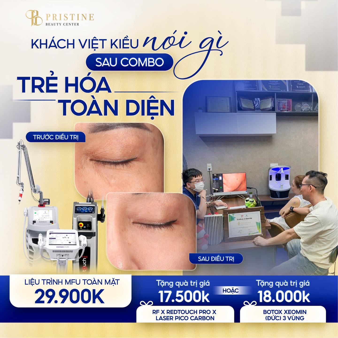 Trẻ hóa da tại Biên Hòa cho khách Việt Kiều - Liệu trình nhanh chóng, an toàn 9 Phản hồi thực tế từ khách Việt Kiều tại Pristine Biên Hoà