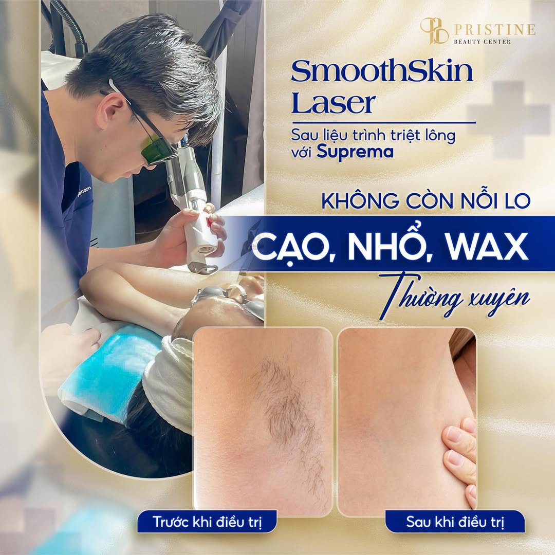Triệt lông an toàn tại Pristine Beauty Center